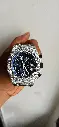 AP Iced out with Blue dial with Black Rubber belt Automatic Moissanite Watch