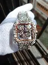 Cartier Skeleton Two tone full iced out Automatic Moissanite watch
