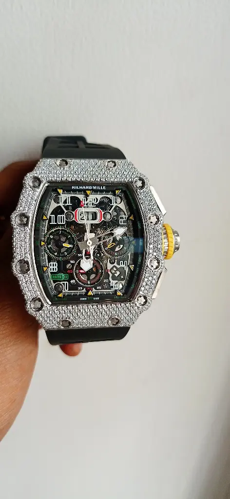 Richard Mille Fully Iced out dial Automatic Diamonds Watch