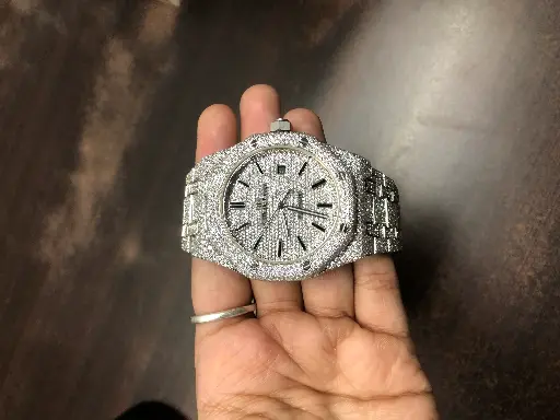 AP Full Iced out Automatic White Moissanite Diamond Watch