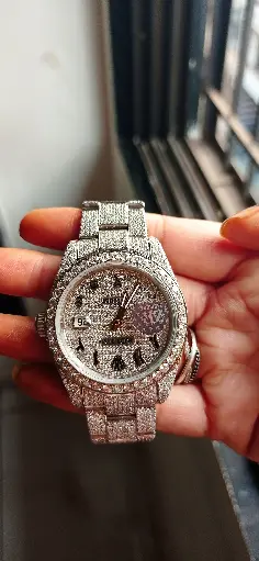 Rolex Full white Datejust Automatic Watch with customized Arabic dial